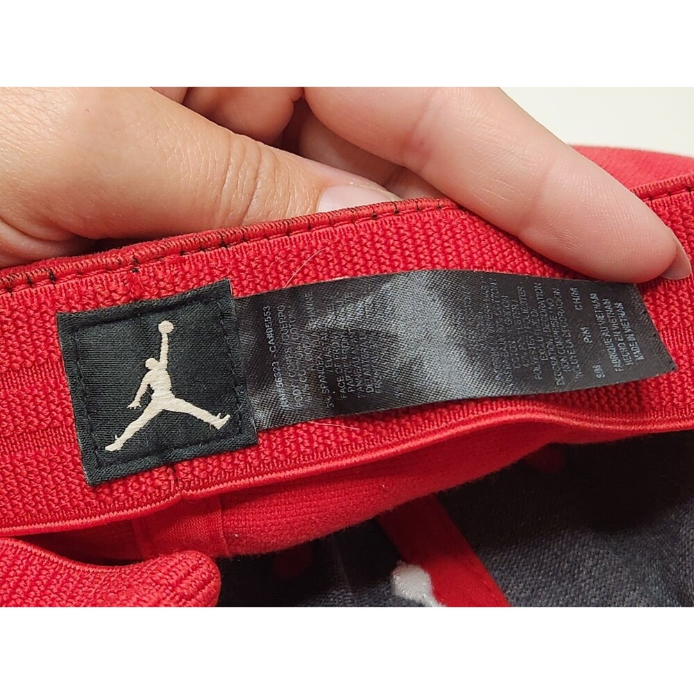 Nike Air Jordan Hat Cap Fitted S/M Red Flight‎ Jumpman Logo NBA Basketball - Picture 5 of 5